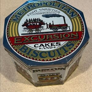 Excursion Biscuit Tin - Red and Gold